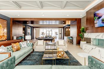 Resident lounge at 44 Washington, Kansas City, MO